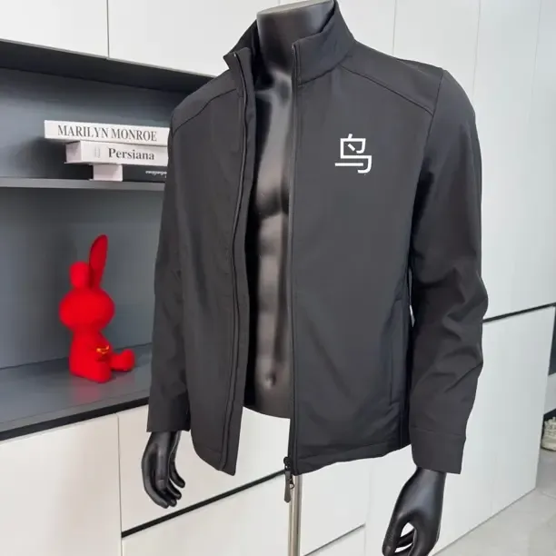 男士立领拉绒加绒款夹克防泼水防风透湿保暖舒适