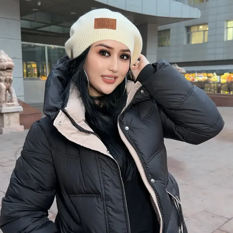 ADILA中长款连帽保暖棉服外套妈妈百搭7070号