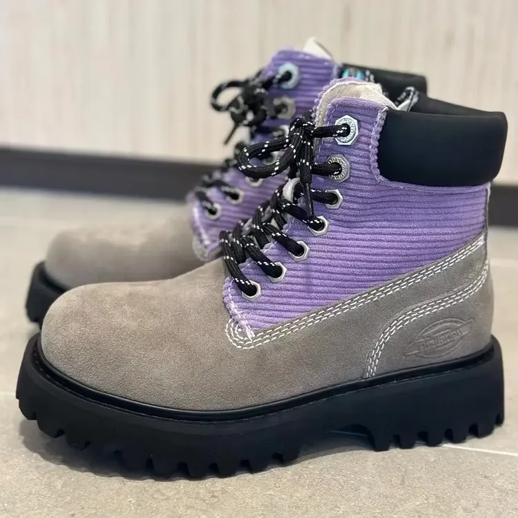 户外休闲大黄靴马丁靴英伦风工装侧拉链情侣款沙漠靴