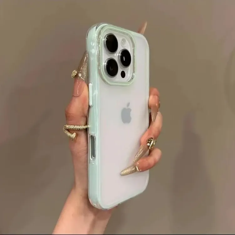 ins新款透色适用于苹果16Promax手机壳iPhone15高颜值14/13保护套