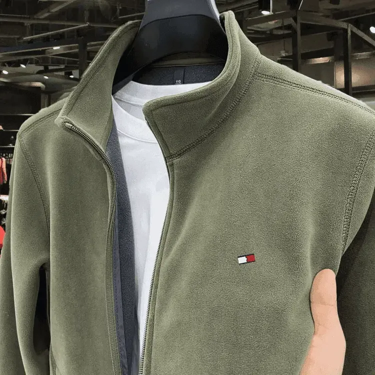 【美式撤柜】正品限购汤米希凯男士奥利绒新疆绒拉链开衫长袖男外套