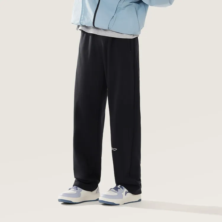 李宁直筒裤子冬季加绒保暖亲肤休闲宽松运动长裤AKLVJ25/AKLVJ31