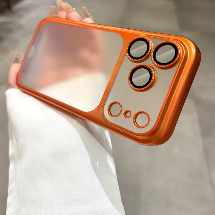 适用苹果17promax手机壳电镀磨砂秒变苹果17防摔苹果16pro保护套