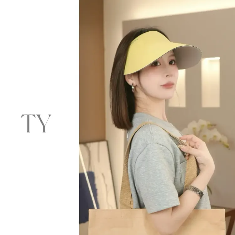 【妙可多】25新款可骑行加大亲子款云朵超轻无痕防晒空顶帽显脸小