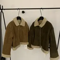 【dd】皮毛一体羊羔毛外套女冬季新款麂皮绒短