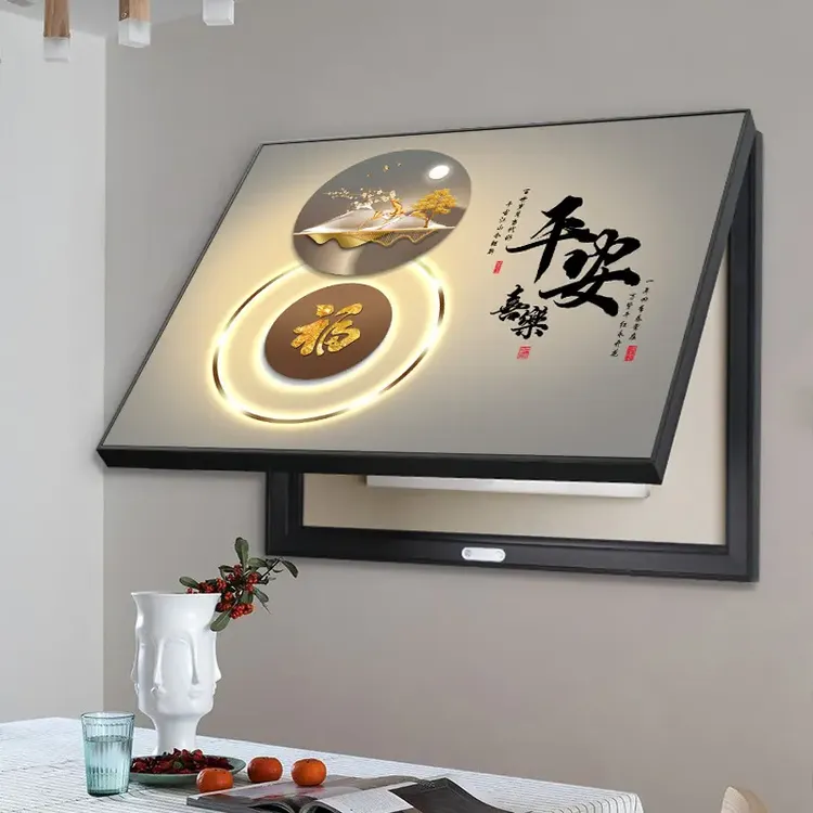 电表箱高级感免打孔新款福禄开关电闸电表盒家居饰品电表箱装饰画