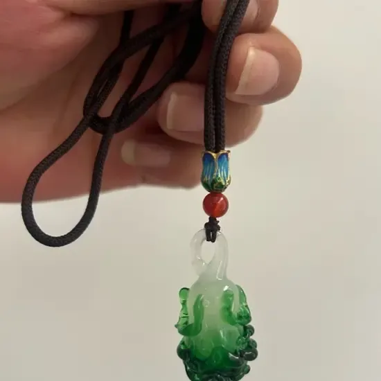 淄博手作非遗琉璃白菜“百财聚来”一路绿灯家居摆件车挂