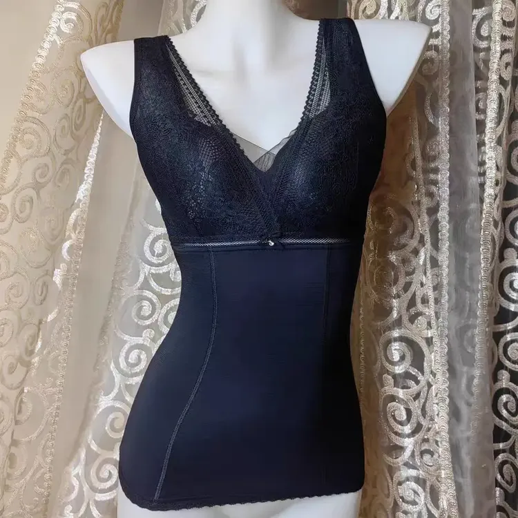 专柜品牌塑形紧版秋冬保暖加绒收腹衣无钢圈聚拢文胸一体护腰背心