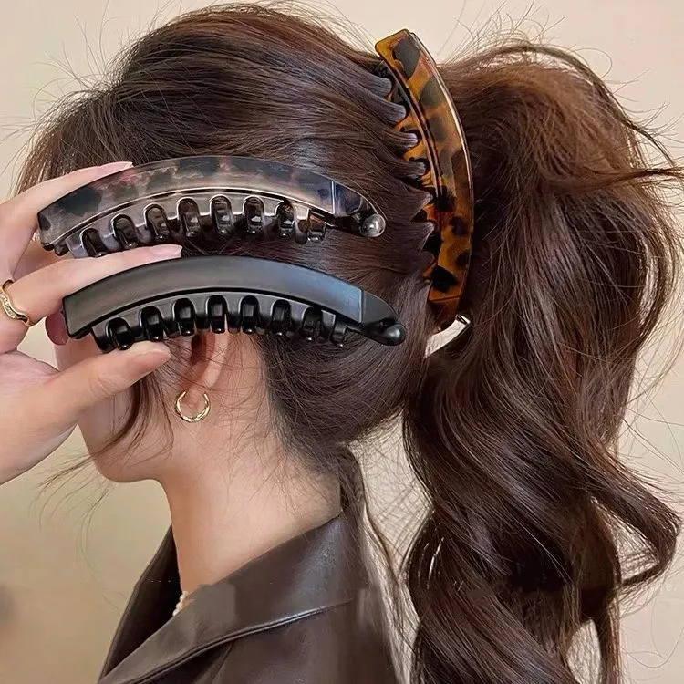 大号香蕉夹女高马尾发卡后脑勺发饰扭夹竖夹发量多专用发夹