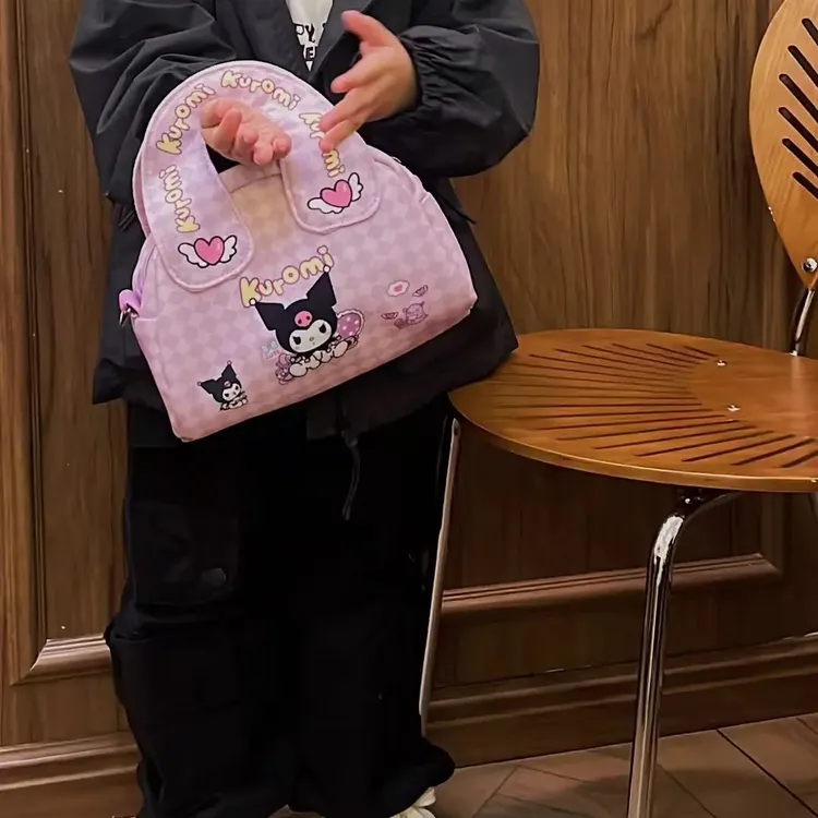 可爱女孩库洛米手提包幼儿园女童新款斜挎包洋气公主卡通单肩包