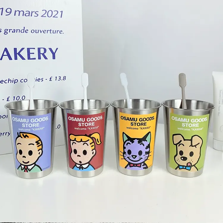  【9•9/2个】可爱漱口杯304不锈钢家用高颜值宿舍洗漱水杯情侣牙缸