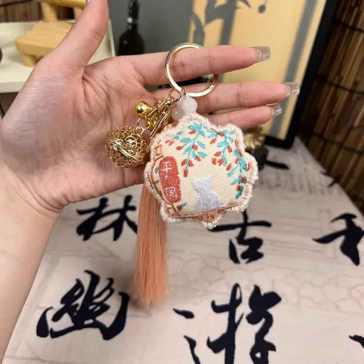 皮卡【中秋限定】手工平安diy材料包猫咪刺绣香囊礼物送女生男生