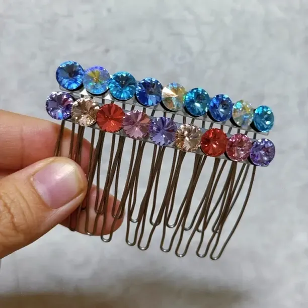 插梳发夹女韩系简约水钻刘海夹后脑勺碎发整理盘发神器发饰时尚