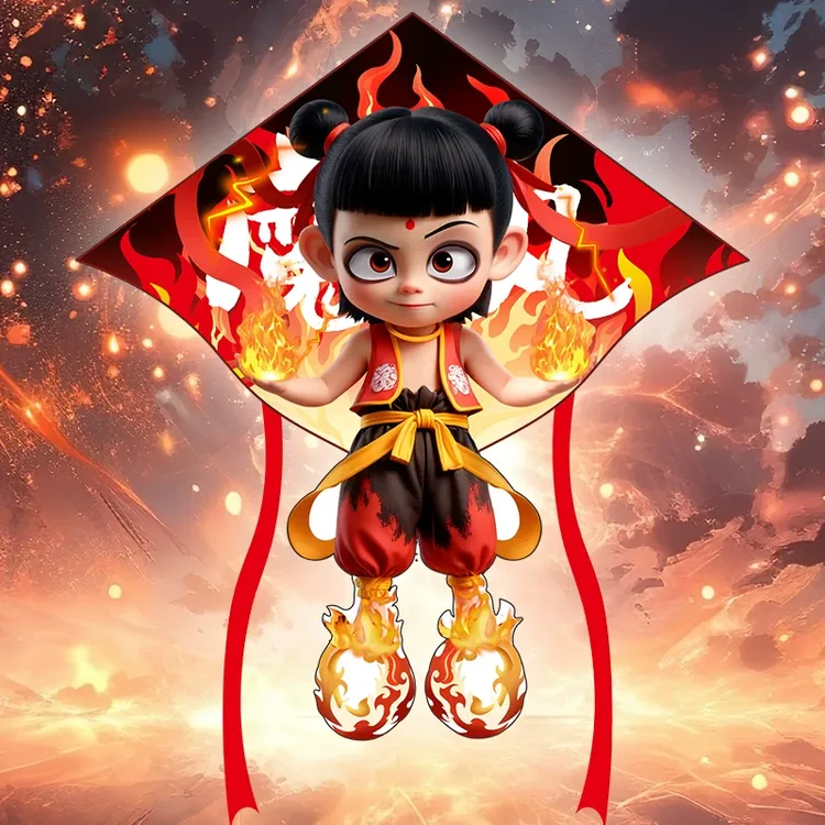 潍坊风筝2025新款哪咤敖丙大型高级哪吒风筝儿童微风易飞大人专用