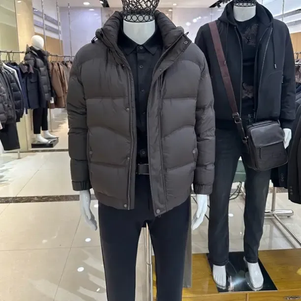 男士冬季加厚保暖连帽可拆卸防风抗寒商务休闲白鸭绒外套