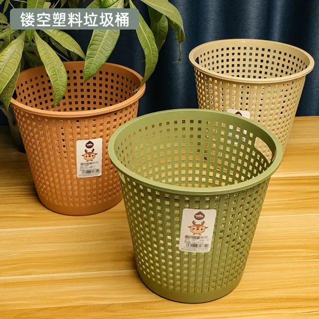 宿舍无盖塑料镂空垃圾桶厨房卫生间纸篓宿舍客厅创意大容量垃圾篓