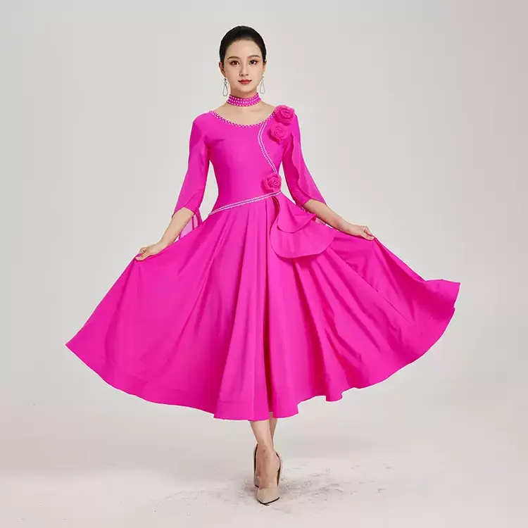 箐箐佳美2025新款摩登舞服连衣裙交谊舞专业舞蹈服国标舞比赛演出