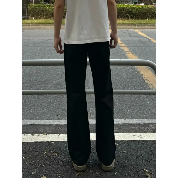 有裤上新夏款2021M版型裆部裁片设计微喇三本针高级百搭休闲西裤