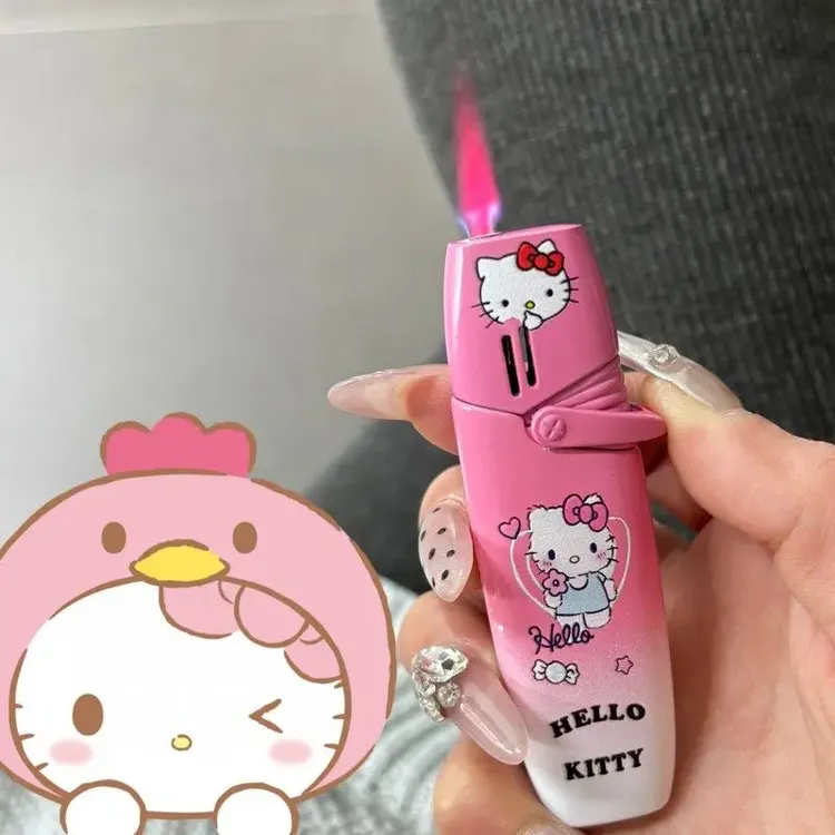 【爆卖单品】2025创意高颜值防风直冲充气打火机卡通绘图莓莓熊火机