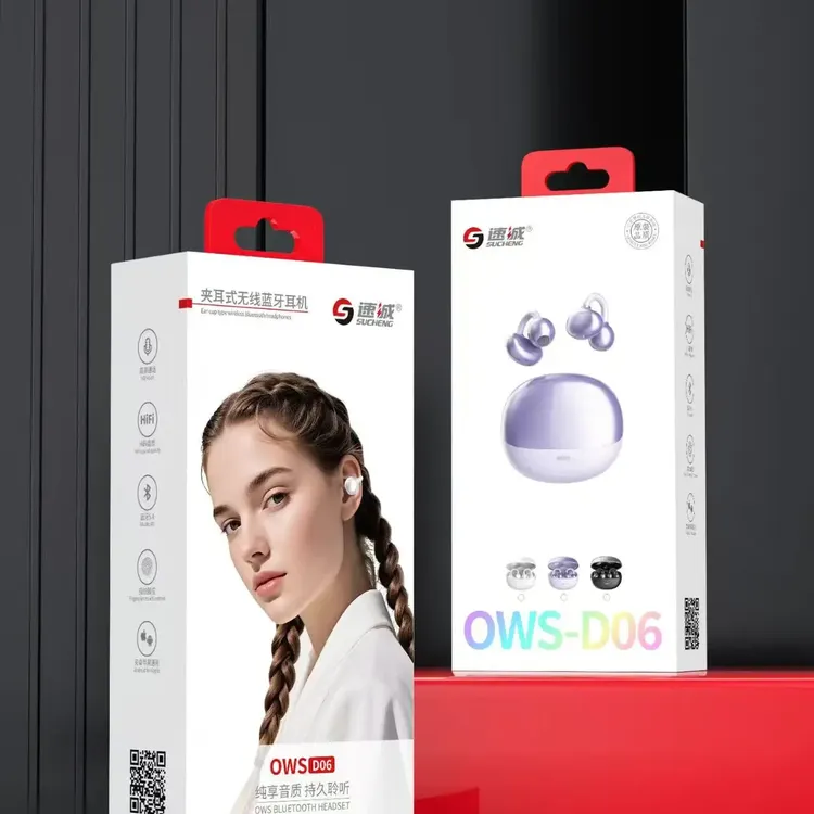 智能耳夹式无线蓝牙耳机AI同声传译触控降噪长续航开放式运动通用