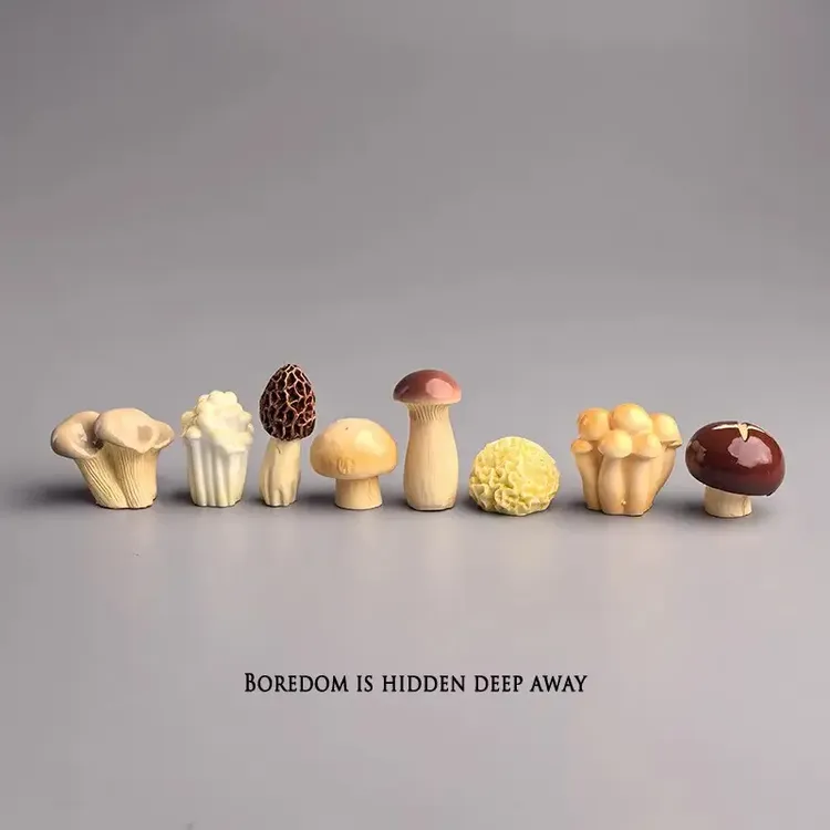 仿真写实蔬菜模型食玩小蘑菇香菇羊肚菌玩偶微景观摆件迷你装饰品