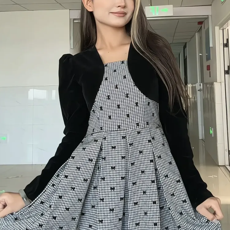 法式甜美纯欲少女风女装秋季新款减龄穿搭