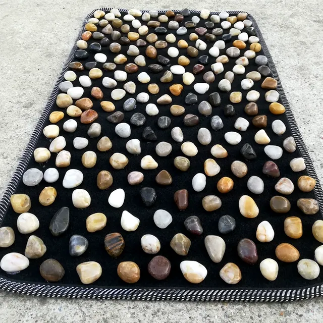 雨花石鹅卵石按摩垫足底按摩垫脚底按摩垫走毯鹅卵石指压板