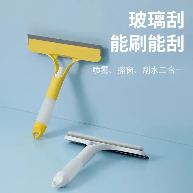 【2025年新升级】一体式喷水家用硅胶刮玻璃喷雾刷玻璃擦车窗刮水器