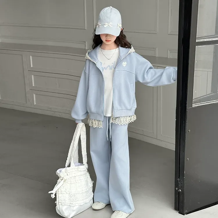 女童春秋套装2025新款洋气时髦春装儿童衣服春季女大童开衫两件套