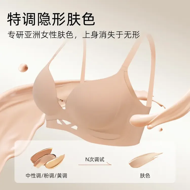 【完美记忆】同款小胸聚拢无钢圈防下垂bra夏透气收副乳粉底液内衣