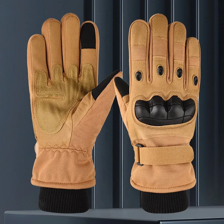 男士冬季户外滑雪加厚加绒保暖防风防摔摩托机车骑行手套