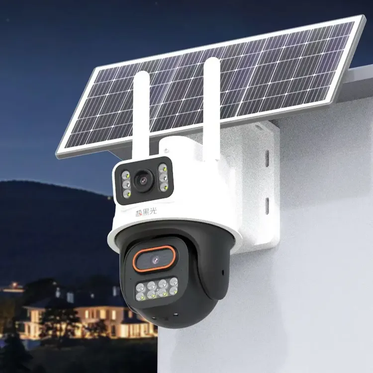无电无网太阳能监控摄像头360旋转户外夜视高清家用