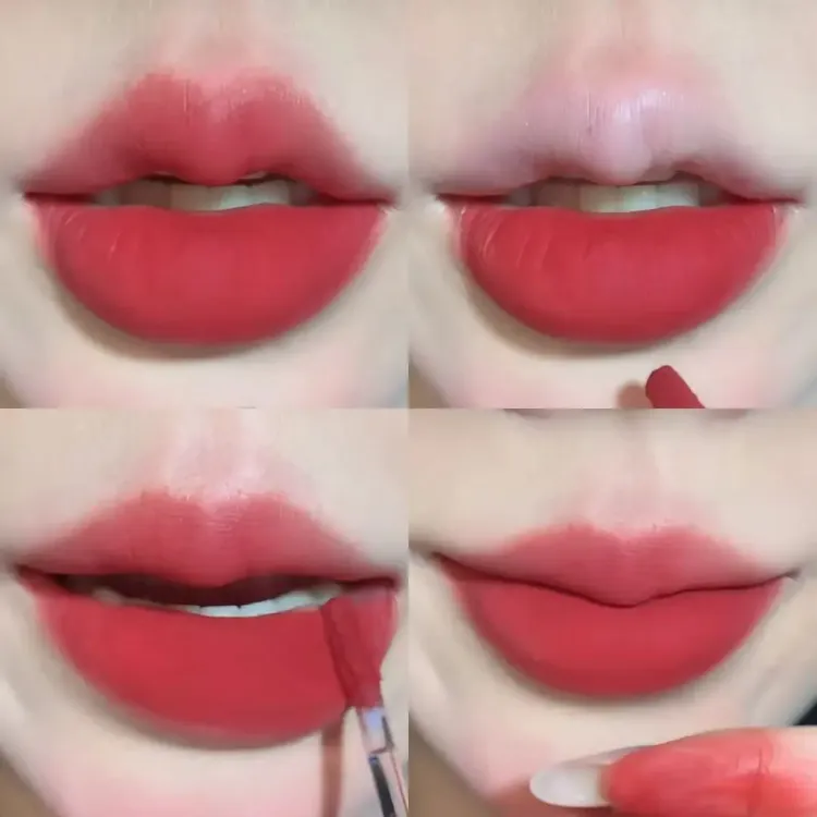 秋冬一抹红～雾面哑光丝滑显白氛围感不沾杯口红黄皮显白唇釉唇泥