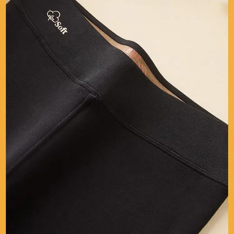 中青老年修身显瘦高腰深档抗起球3d立体云感棉打底裤