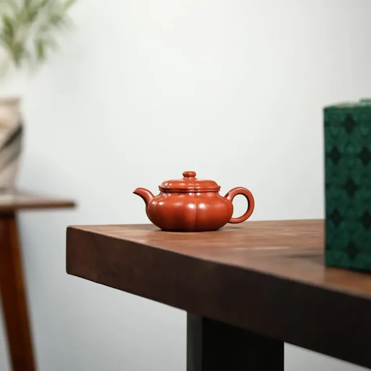 小葵仿古 原矿朱泥 全手工 筋纹器 民间实力派作品150cc 