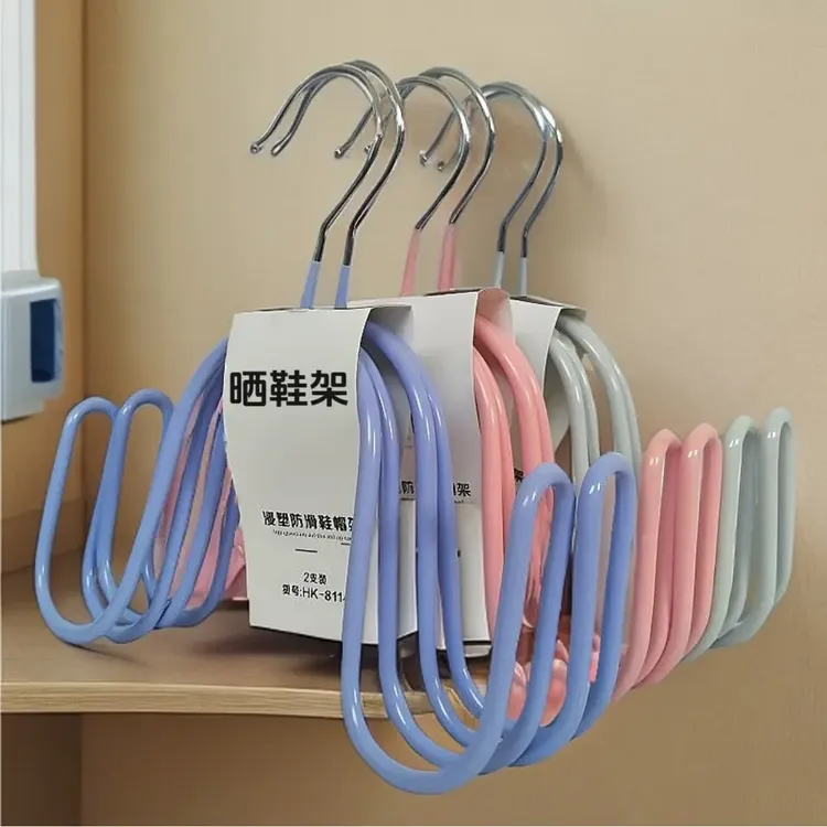 家用晾鞋架阳台防风凉鞋架室内外晾晒叠挂衣架家用户外晒鞋挂钩TJ