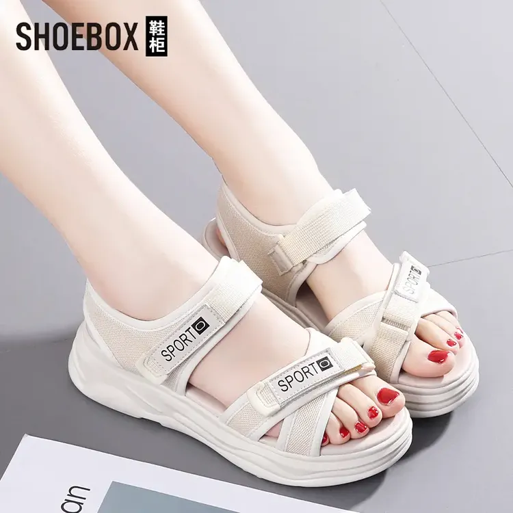 SHOEBOX鞋柜夏季爆款软底踩屎感凉鞋外穿上班透气不累脚女鞋