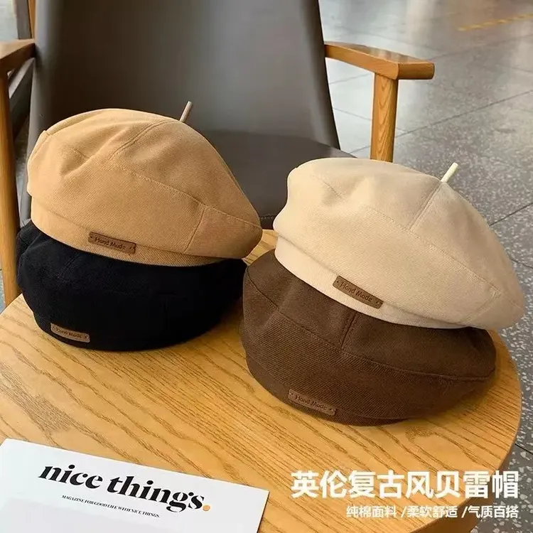 【秋冬新上】贝雷帽子女圆脸大脸显胖修脸大洋气时尚时髦秋冬复古风