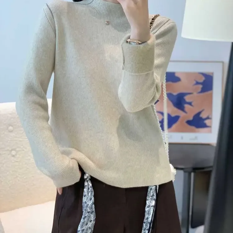 依美阁女装推介秋冬款加绒毛衫时尚百搭半高领