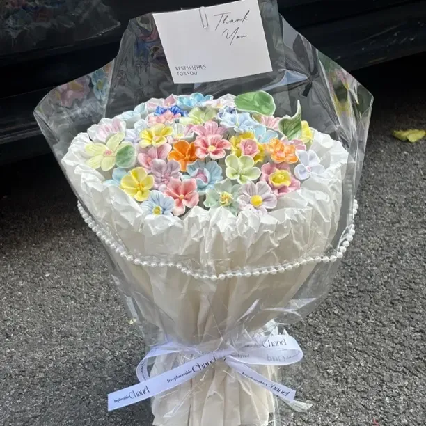 成品发货景德镇高温手工陶瓷花束创意生日礼物送女生闺蜜小清新