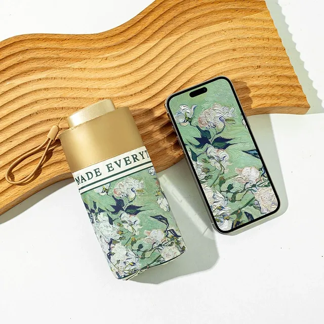 太阳伞小巧便携口袋伞扁六折防晒防紫外线遮阳伞晴雨伞高颜值女生