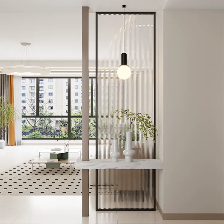 网红创意隔断墙入户正对入户门屏风客厅不锈钢铁艺轻奢新款玄关