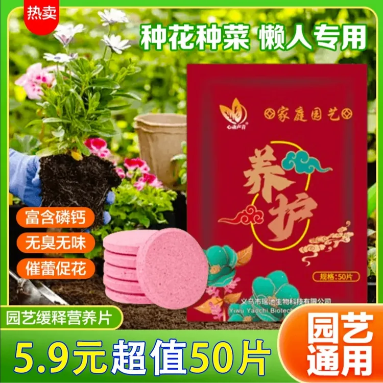 【100片超大包装】单只磷肥园艺复合肥 植物养护营养片科学配比钾肥商品图