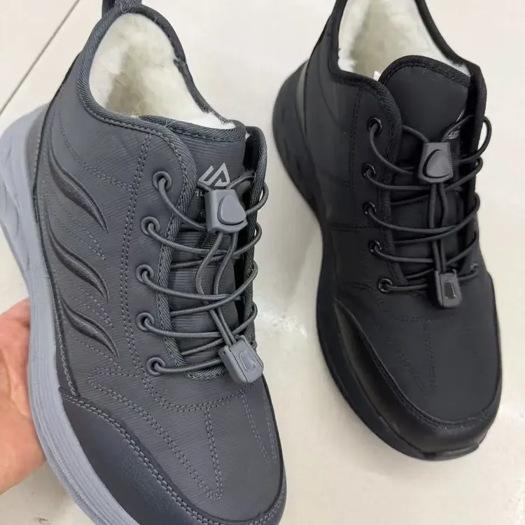 内里全羊毛 冬季加绒加厚保暖中老年健步鞋防滑软底运动休闲