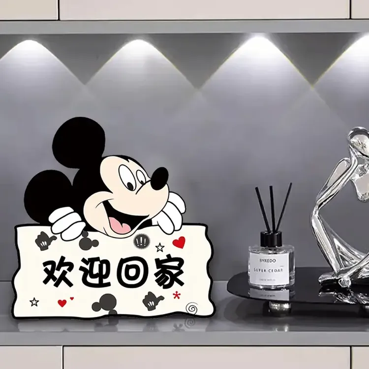 米奇欢迎回家桌面摆台装饰画26*26客厅创意百搭可爱摆件
