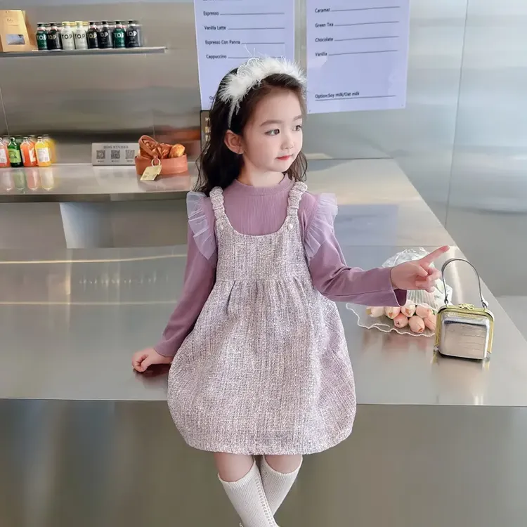 爆款时髦新款童装春秋装甜美公主风女宝宝秋季套装潮小童洋气