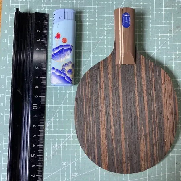 启利16.6×10.3迷你黑檀木内置碳素结构乒乓球拍幼崽训练收藏小拍