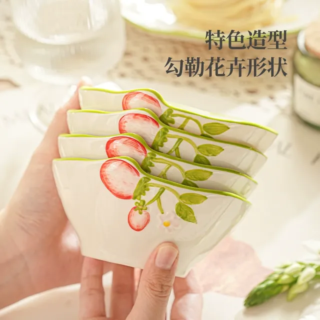 源头工厂2025新款餐具套装陶瓷碗具碗碟筷盘家用高颜值釉下彩乔迁