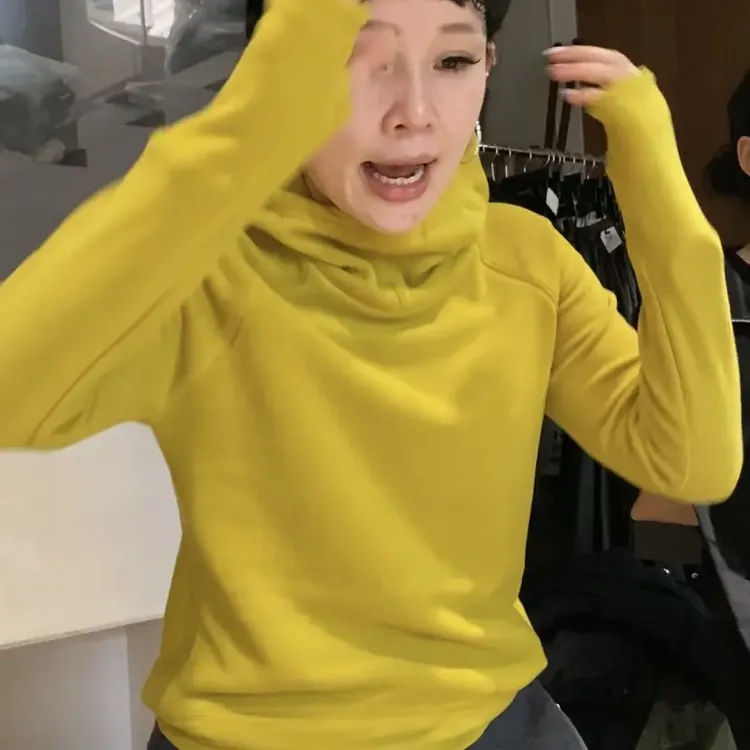 JING2025秋季新款99188纯色帽衫女装宽松百搭长袖休闲时尚上衣