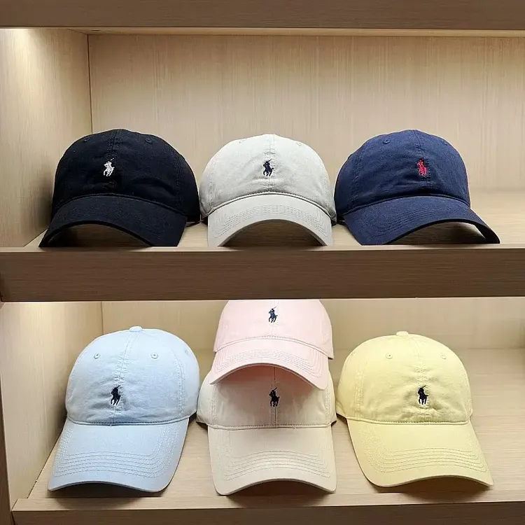 时尚休闲白搭高品质帽子情侣小马标棒球帽鸭舌帽男潮牌刺绣成人帽
